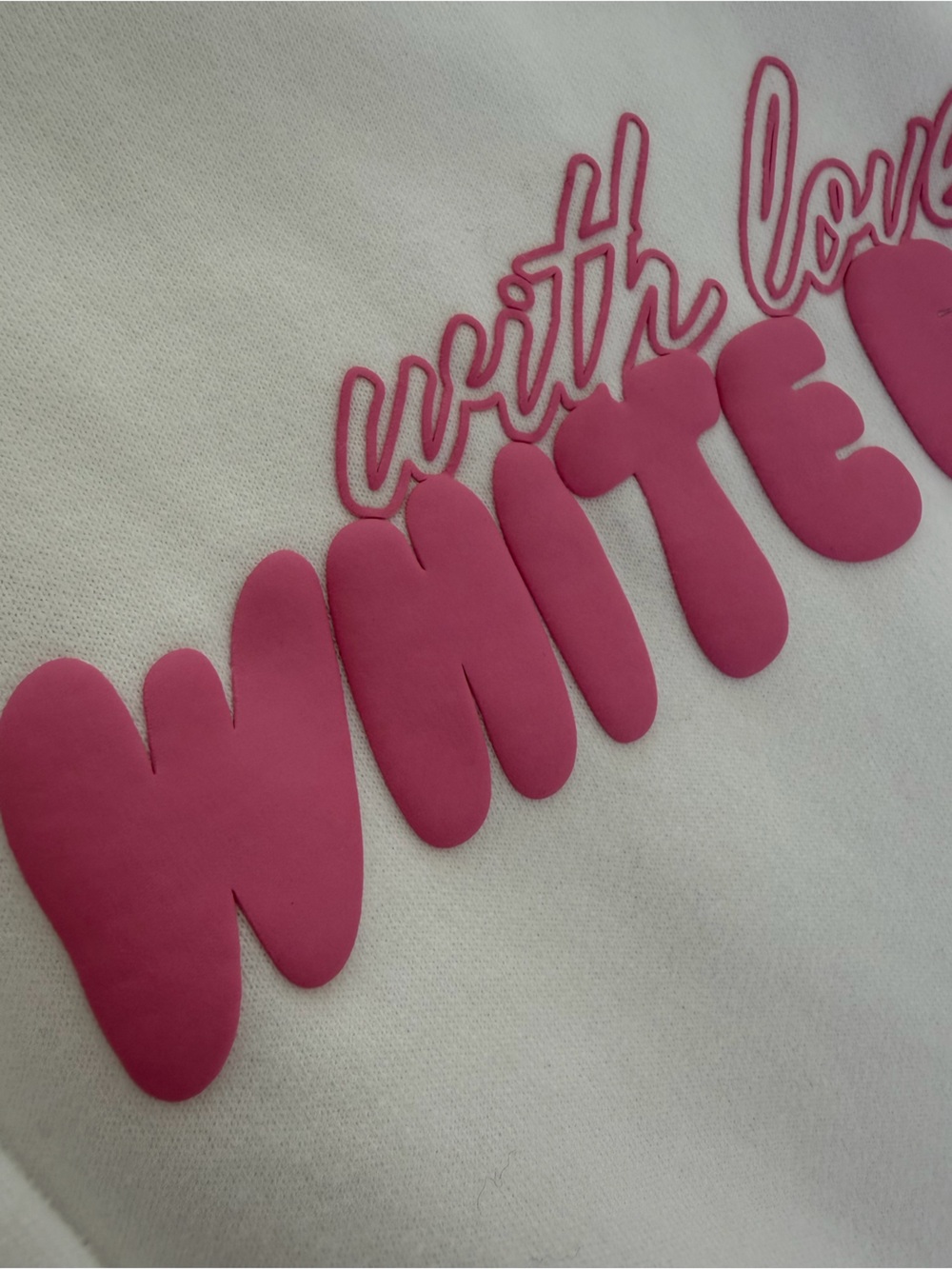 White Fox Boutique White Sweatshirt with Pink Orchid  🌺 XXXS-XXS